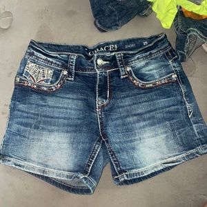 Grace in LA embellished shorts